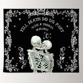 Lofaris Till Death Do Us Part Floral Halloween Wedding Backdrop